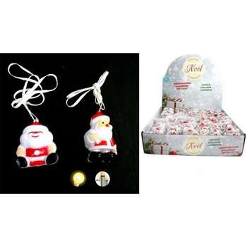 IŞIKLI LED NOEL BABA BOYUN ASKISI (48 adet)