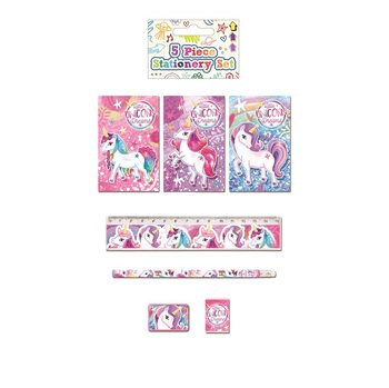 5 Parçalı Tekboynuz (Unicorn) Kırtasiye Seti (24 adet)