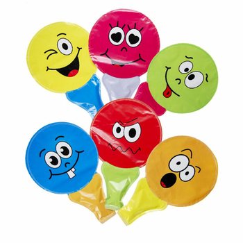KENDİNDEN ŞİŞEN G&Uuml;LEN Y&Uuml;Z (SMILEY) EL BALONLARI (48 adet)