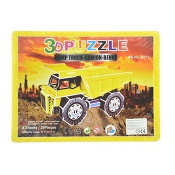 B&uuml;y&uuml;k 3D Yapboz &ndash; İnşaat Alanı Damperli Kamyon (2 ad.)