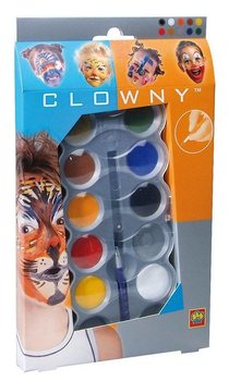 SES Clowny Su Bazlı Yüz Boyama Seti (10 Renk) (1 Adet)