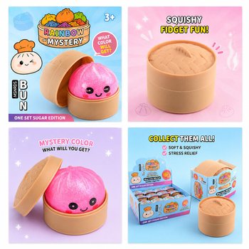 RAGE - Squishy SUGAR EDITION Mantı Dumplings K&Uuml;&Ccedil;&Uuml;K (5.3 x 5.3 x 4.1 Cm) Viral 2026 Fidget Toy (24 Adet)