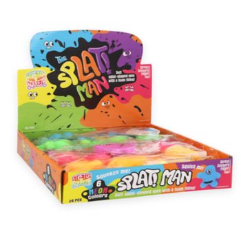 SQUEEZY SPLAT MAN - KARIŞIK RENKLER - STANTLI (24 Adet)