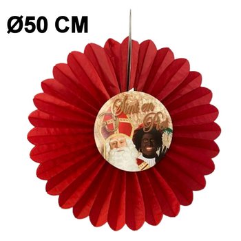SINTERKLAAS DEKORATİF YELPAZE &Oslash;50 CM - KATLANABİLİR (6 adet)