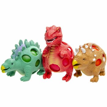 Squishy Mesh Dinozor Stres Topu - Stand (12 Adet)