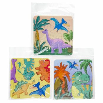 Karışık Dinozor Puzzle - 14x14 cm (50 adet)