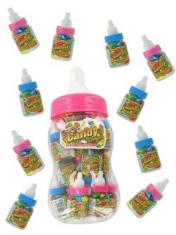 Büyük Şişe İçinde Şekerli 20 Mini Bebek Biberonu (2x20 adet)