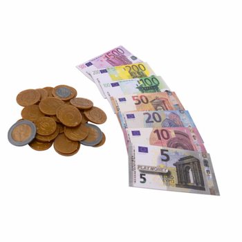 HOME SHOPPING - KART &Uuml;ZERİNDE EURO OYUNCAK PARA VE BANKNOTLAR (6 adet)