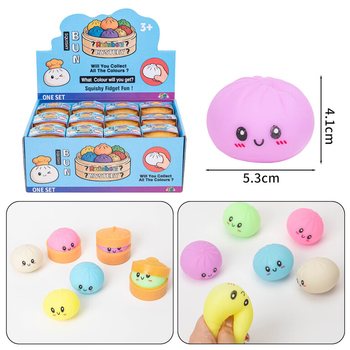 RAGE - Squishy Bun Dumplings K&Uuml;&Ccedil;&Uuml;K (5.3x5.3x4.1 cm) - Viral 2026 Fidget Toy (24 adet)