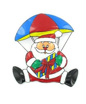 Noel Dekorasyon Panosu - Paraş&uuml;tl&uuml; Noel Baba (6 adet)