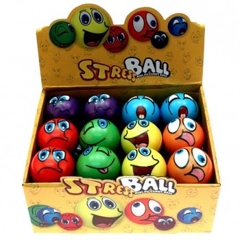 Smiley PU Stres Topu Standı (24 adet)