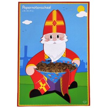 B&uuml;y&uuml;k Sinterklaas Pepernoten Kurabiye Kasesi 26 x 24 x 33 cm (6 adet)