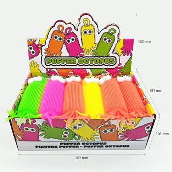 Puffer Ahtapot Sıkma Topu - 20cm - Teşhir Kutusunda (12 Adet)