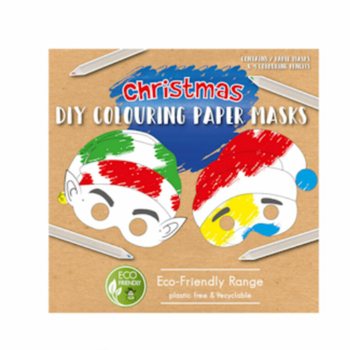 ECO FRIENDLY 4 Kurşun Kalemli Kendi Noel Maskeni Boya (12 adet)