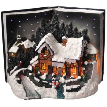 Kitap Formunda Glow Aydınlatmalı Noel K&ouml;y&uuml;