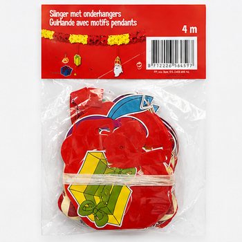 SARKITLI SINTERKLAAS VE PIET FLAMA &Ccedil;ELENK - 4 M (6 ADET)
