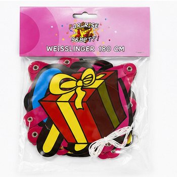 SURPRISE PARTY YAZILI BANNER S&Uuml;S - UZUNLUK: 180 CM (6 Adet)