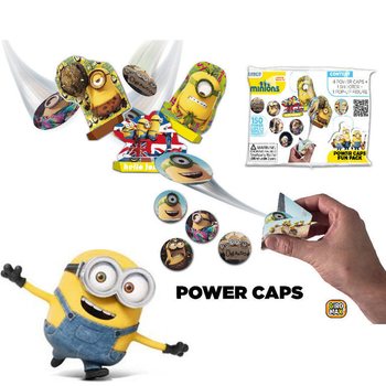 MİNYONLAR POWER CAPS FUN PACK DİSK FIRLATICI S&Uuml;RPRİZ PAKET (100 ad.)