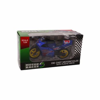 SUPER SPORT MOTOSİKLET DIE CAST, 1:24 &Ouml;L&Ccedil;EKLİ TEŞHİR KUTUSUNDA (24 adet)