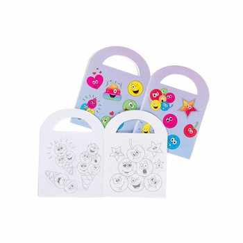 &Ccedil;ıkartmalı K&uuml;&ccedil;&uuml;k Smiley Boyama Kitapları (48 adet)