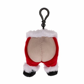 Sesli Peluş Noel Baba Anahtarlık - Yellenme Sesli (24 adet) - MEGA UCUZ