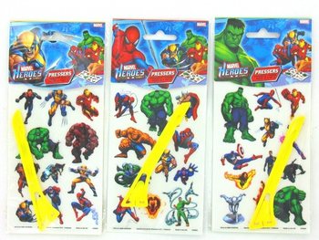 MARVEL HEROES KAZIMALI TRANSFER &Ccedil;IKARTMALAR (24 adet)