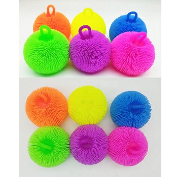 PARLAK RENKLİ PUFFER TOPU - 8CM - TEŞHİR KUTUSUNDA (12 adet)