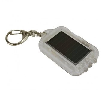 LED IŞIKLI GÜNEŞ ENERJİLİ ANAHTARLIK - ŞEFFAF (20 adet)