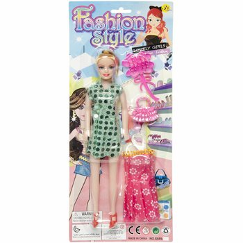 Kartelada Elbiseli Moda Bebeği (12 Adet)