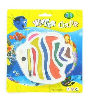 Sulu Boya Seti - Kart &Uuml;zerinde Balık Modeli (12 adet)