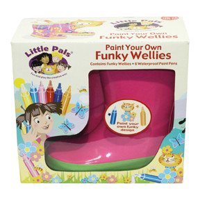 Kendi &Ccedil;izmeni Kendin Boya Funky Wellies - Pembe / Beden: 28