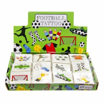 Eğlenceli Futbol Dövmeleri - 48 Paketli Stand (Paket başına 12 Dövme)