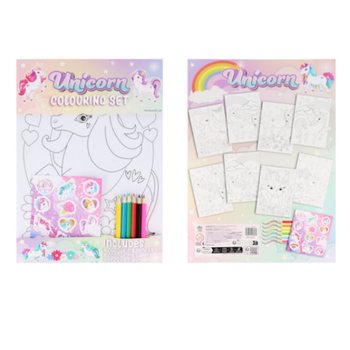 B&Uuml;Y&Uuml;K BOYAMA SETİ UNICORN - 22x30x1 CM (12 adet)