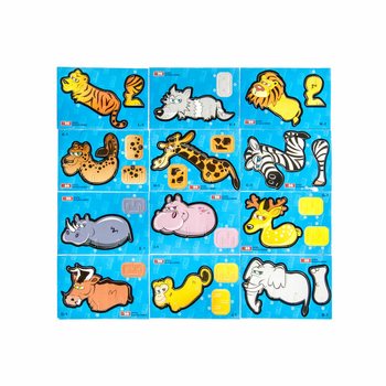 3D K&ouml;p&uuml;k Puzzle Vahşi Hayvanlar (48 adet)
