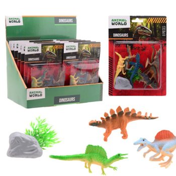 ANIMAL WORLD - Dinozor Oyun Seti 8 Par&ccedil;a - Teşhir Standında (12 Adet)