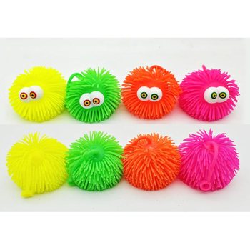G&Ouml;ZL&Uuml; PUFFER TOPU - 10CM - TEŞHİR KUTUSUNDA (12 adet)