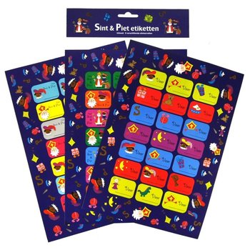 3 SAYFA - SINTERKLAAS HEDİYE ETİKETLERİ (12 adet)