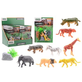 ANIMAL WORLD - SAFARİ HAYVANLARI OYUN SETİ 10 PARÇA KARTTA - TEŞHİR STANDINDA (12 adet)