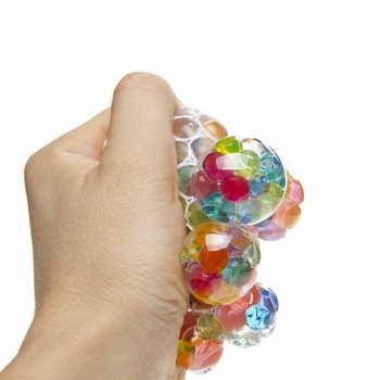 SQUISHY FİLELİ STRES TOPLARI STANDDA (12 Adet)