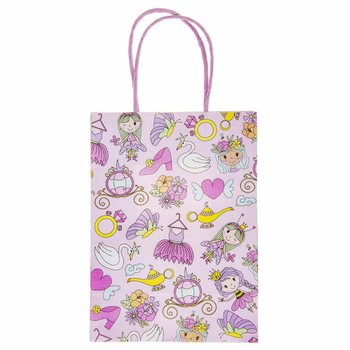 Prenses Temalı Kağıt Hediye &Ccedil;antaları - 16x9x22 cm (12 adet)