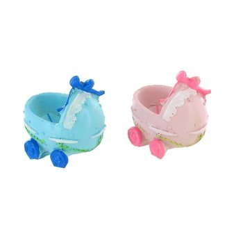 Doğum Günü Pasta Süsü - Bebek Arabası - Pembe/Mavi (2 adet)