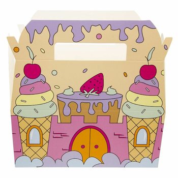 &Ccedil;ocuk Men&uuml; Kutusu Buz Şatosu - 22.5 x 12 x 9.5 cm (24 adet)