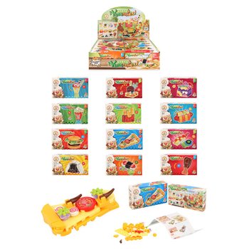 Fast Food Yapım Blokları - Karışık Hazır Yemek Yapım Seti Stantlı (12'li Paket)