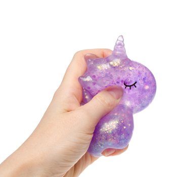 Unicorn / Tek boynuzlu At Sıkıştırılabilir Oyuncak - Standlı (12 Adet)