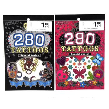280 &Ccedil;ıkartmalı D&ouml;vme Sticker Kitap&ccedil;ıkları (24 adet)