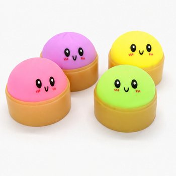 RAGE - Squishy Bun Mantı K&Uuml;&Ccedil;&Uuml;K (Ebat 5.5 x 5.5 x 3 Cm) - Viral 2026 Stres Oyuncağı (24 Adet)