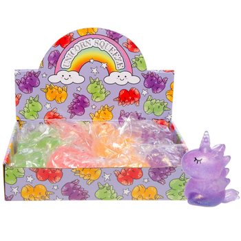 Unicorn / Tek boynuzlu At Sıkıştırılabilir Oyuncak - Standlı (12 Adet)