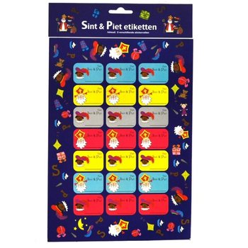 3 SAYFA - SINTERKLAAS HEDİYE ETİKETLERİ (12 adet)