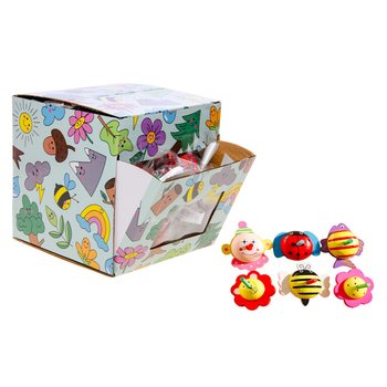AHŞAP TOPA&Ccedil; MIX DESIGN - DISPLAY KUTUSUNDA (30 Adet)