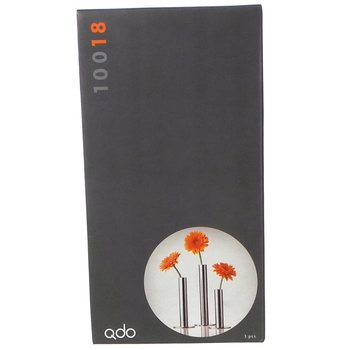 QDO - Tek Çiçek İçin Paslanmaz Çelik Vazolar, 3'lü Set (1 set)